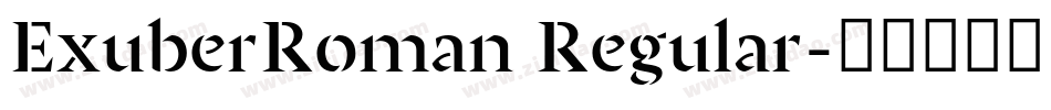 ExuberRoman Regular字体转换
